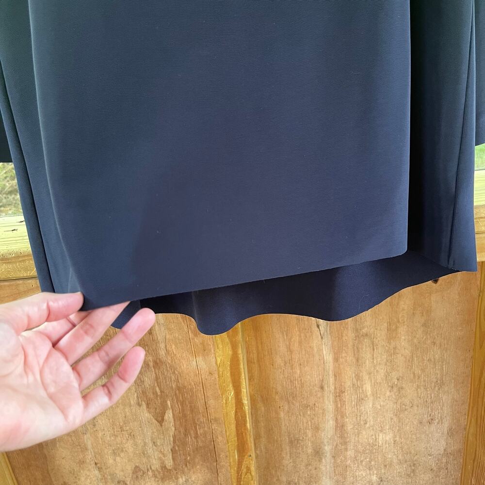 COS Women's Navy Twist Collar High Neck Tunic Top Size L - Picture 4 of 6